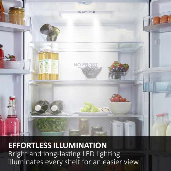 Haier HTW5618EWMG 60/40 Silver Fridge Freezer