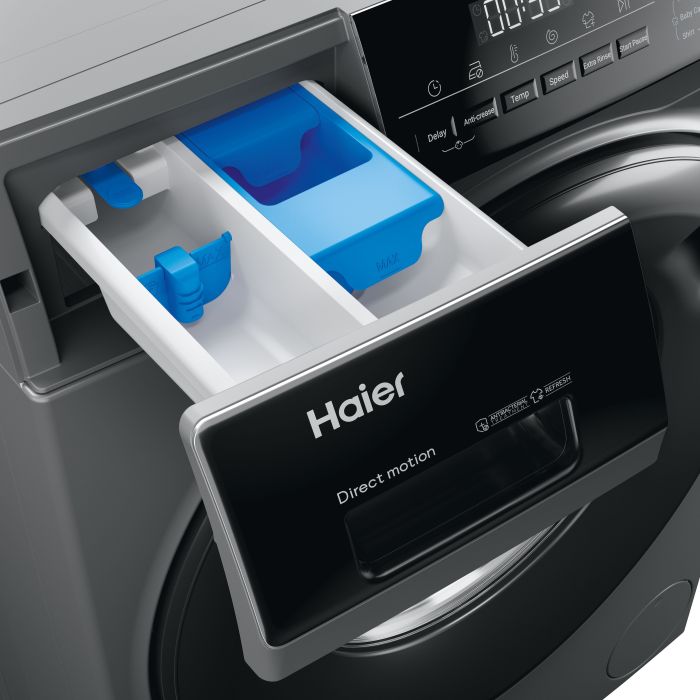 Haier HW80-B16939S8 8kg 1600 Spin Washing Machine - Graphite