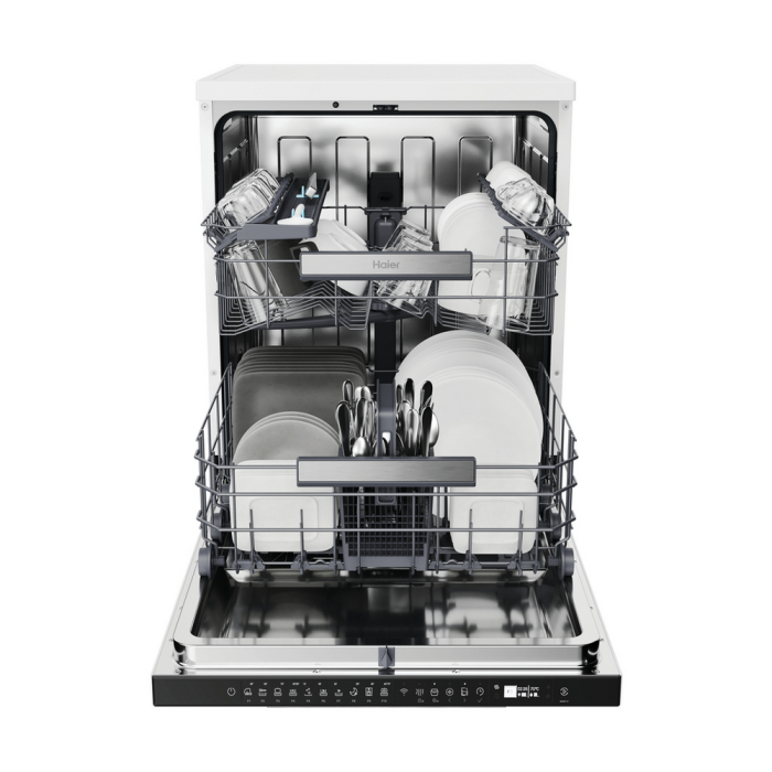 Haier XF 5C7M0W-80 White Dishwasher 15 Place Settings