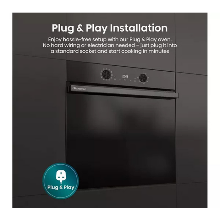 Hisense BI622ABPGUK Built-In Electric Steam Oven Jet Black