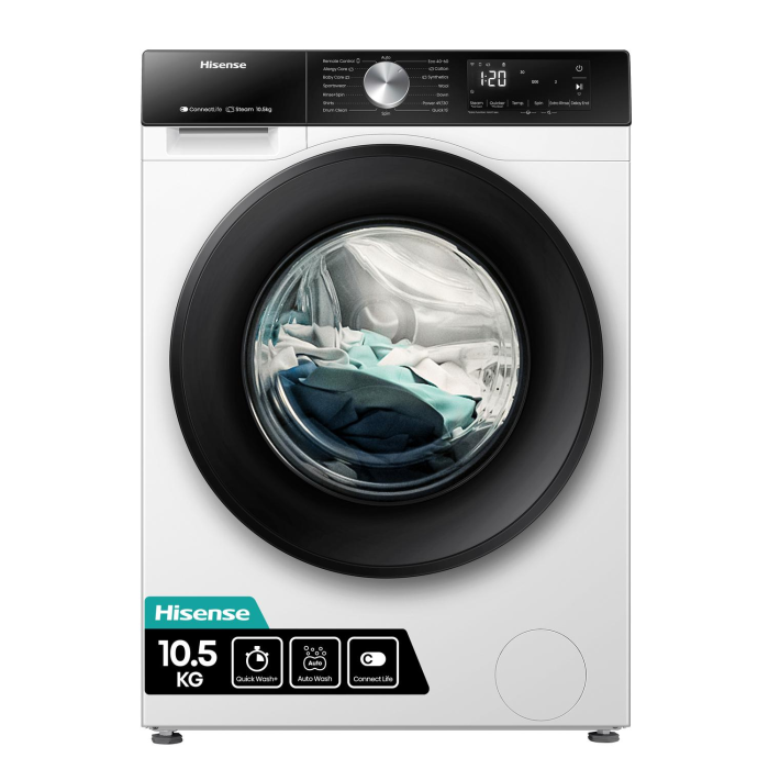 Hisense WF3S1043BW3 10.5kg 1400 Spin Washing Machine