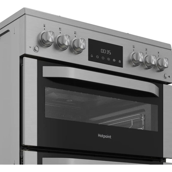 Hotpoint HDG6GDCWX 60cm Gas Double Oven Cooker