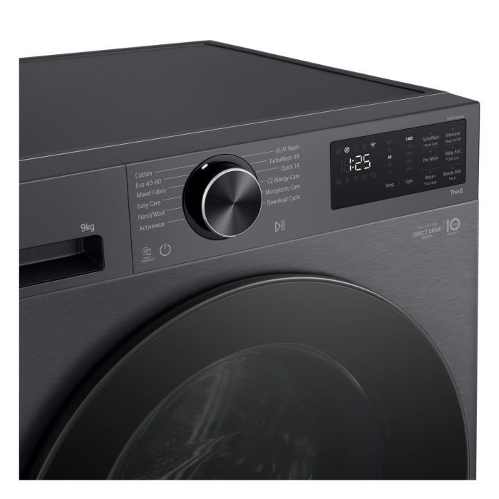 LG F2X50S9TBB 9kg 1200 Spin Washing Machine Black