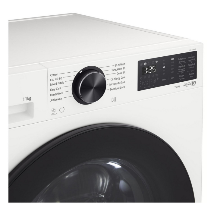 LG F4X5011TWB 11kg 1400 Spin Washing Machine - White