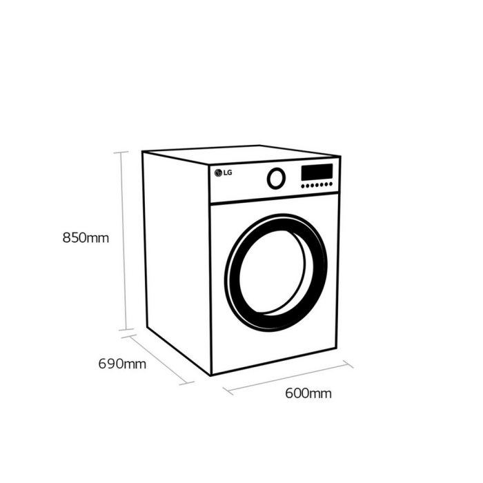 LG FDV709W 9kg Tumble Dryer White