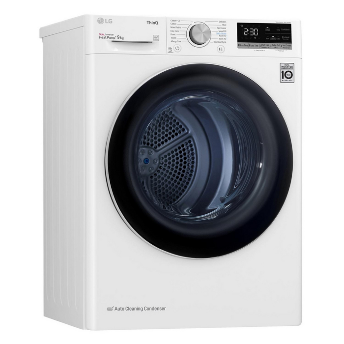 LG FDV709W 9kg Tumble Dryer White