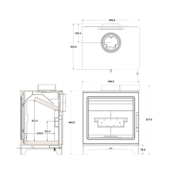 The Lakes -  Loughrigg Wood Stove - 4.9 Kw - Ecodesign