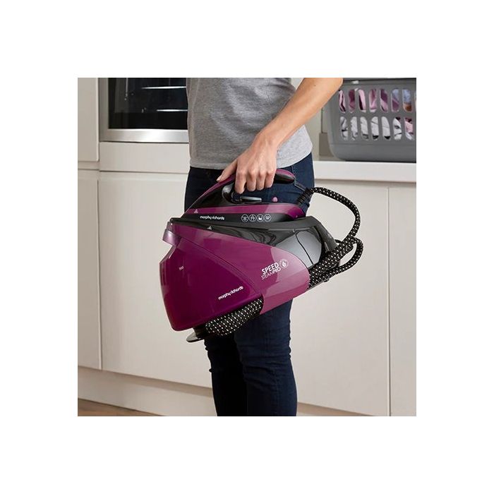 Morphy Richards 332102 1.7L Speed steam pro 7 Bar auto clean mulberry, 600g steam boost, 3100W
