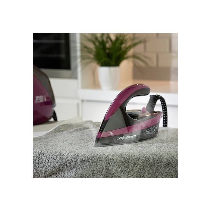 Morphy Richards 332102 1.7L Speed steam pro 7 Bar auto clean mulberry, 600g steam boost, 3100W