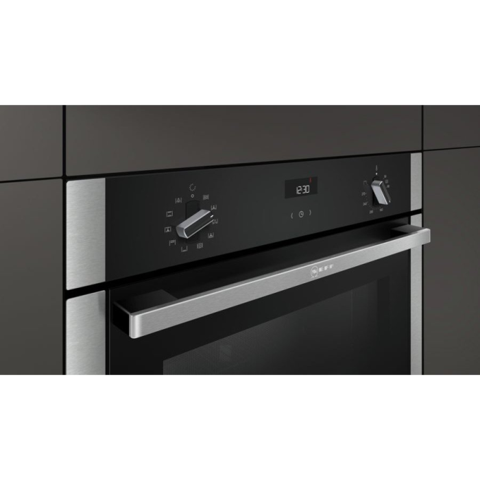 Neff B3ACE4HN0B Slide & Hide 59.4cm Built In Electric Single Oven - Stainless Steel
