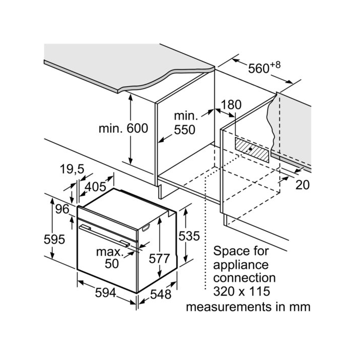 Neff B3ACE4HN0B Slide & Hide 59.4cm Built In Electric Single Oven - Stainless Steel