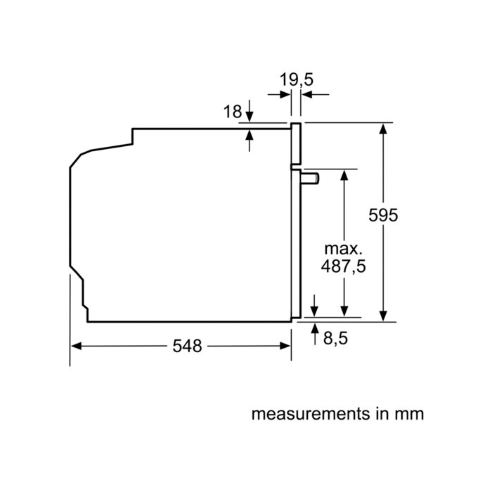 Neff B3ACE4HN0B Slide & Hide 59.4cm Built In Electric Single Oven - Stainless Steel