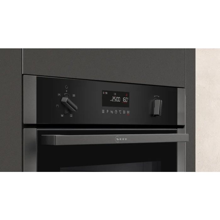 Neff C1AMG84G0B 44 Litres Built In Microwave Oven with Hot Air - Black with Graphite Trim