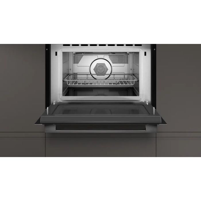 Neff C1AMG84G0B 44 Litres Built In Microwave Oven with Hot Air - Black with Graphite Trim