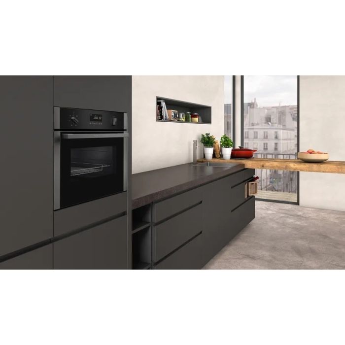 Neff C1AMG84G0B 44 Litres Built In Microwave Oven with Hot Air - Black with Graphite Trim