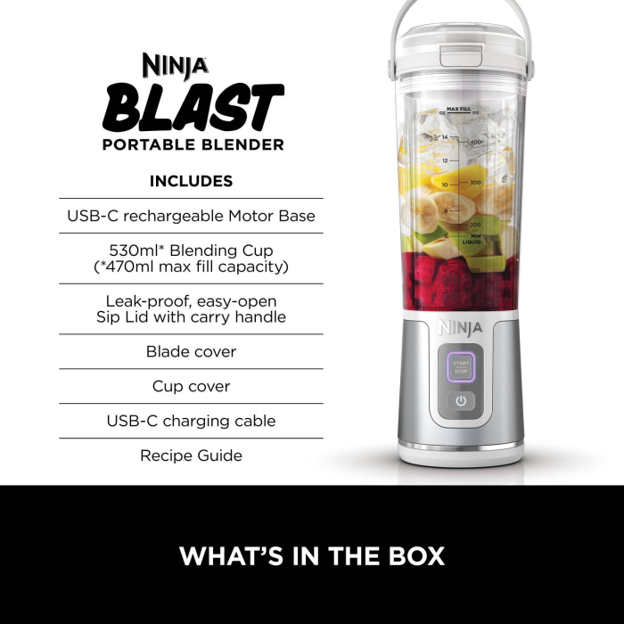 Ninja BC151UKWH Portable Cordless Blender White