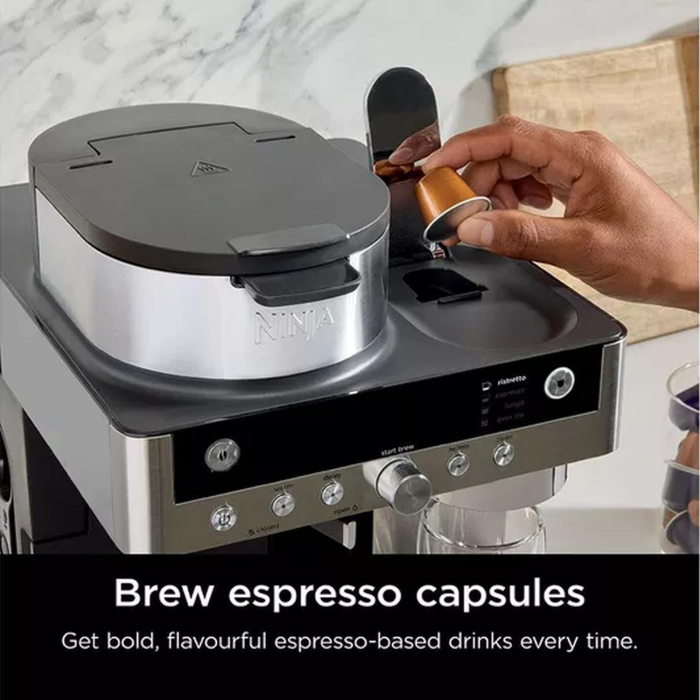 Ninja CFN802UK Coffee Machine in Silver/Black Finish