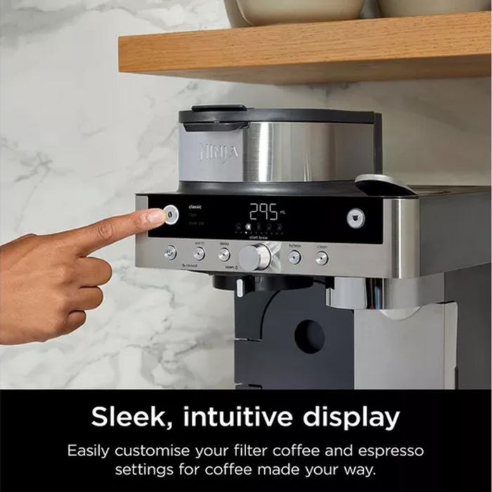 Ninja CFN802UK Coffee Machine in Silver/Black Finish
