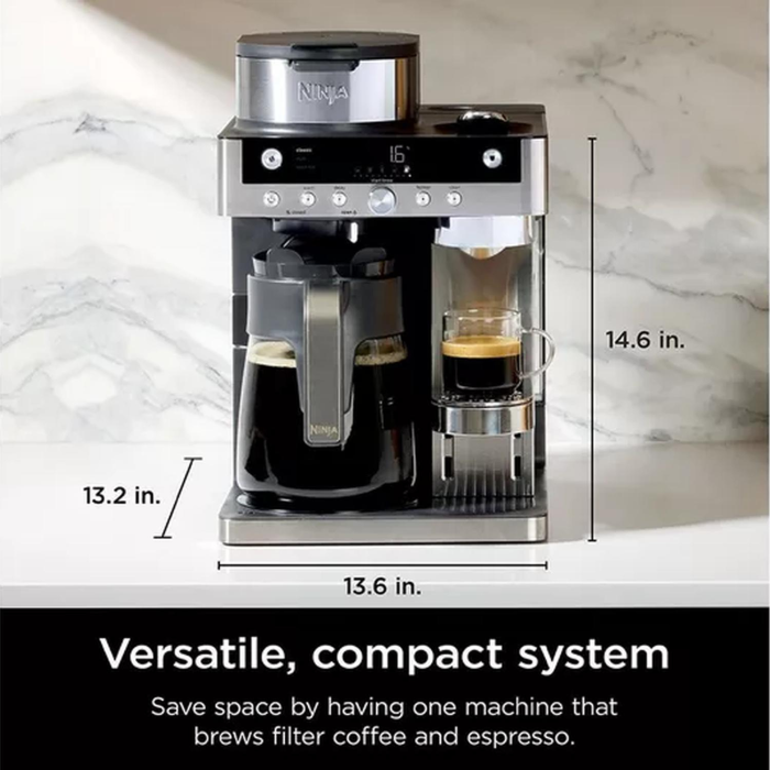 Ninja CFN802UK Coffee Machine in Silver/Black Finish