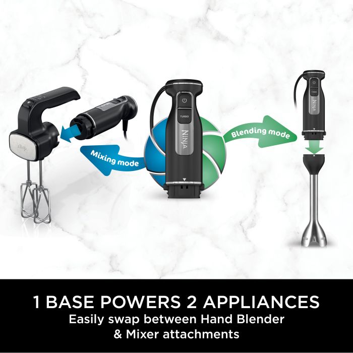 Ninja CI090UK Ninja Foodi 2-in-1 Hand Blender & Mixer - Black