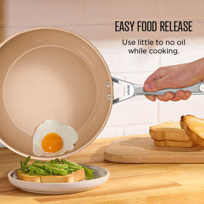 Ninja CW90928UK ExtendedLife Ceramic 28cm Apricot Wok