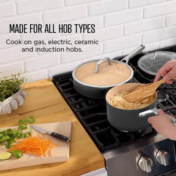 Ninja CW90928UK ExtendedLife Ceramic 28cm Apricot Wok