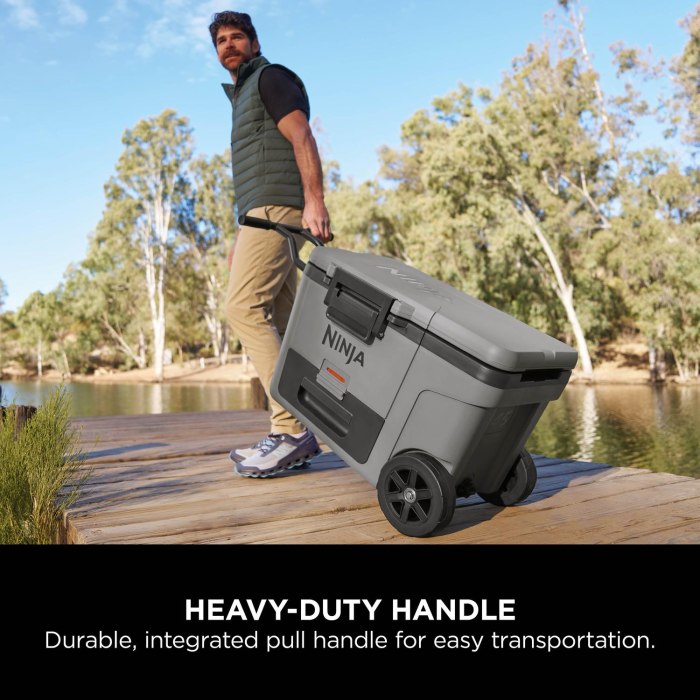 Ninja FB245UKGY Ninja FrostVault 45QT/42L Wheeled Cooler with Dry Zone - Slate Grey | Ninja | Brands | Euronics Site
