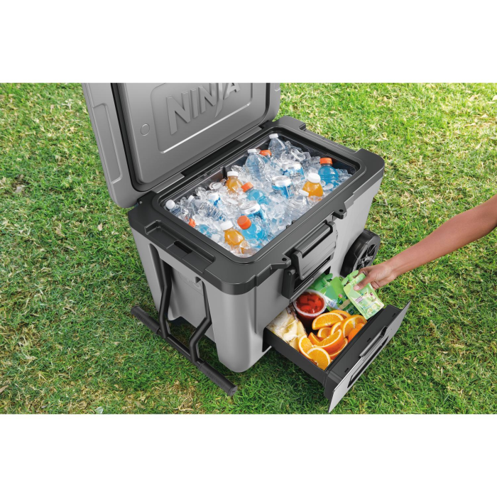 Ninja FB245UKGY Ninja FrostVault 45QT/42L Wheeled Cooler with Dry Zone - Slate Grey | Ninja | Brands | Euronics Site