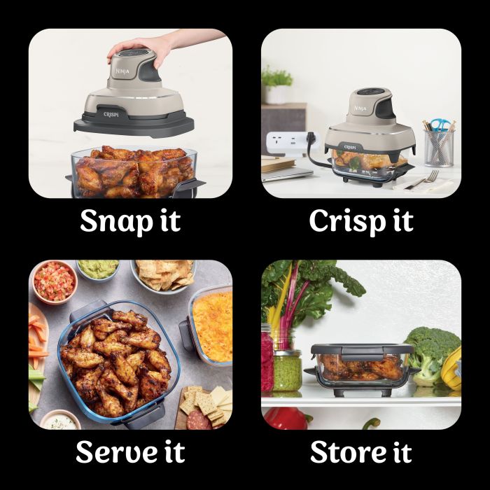 Ninja FN101UKST CRISPi 4-in-1 Portable Air Fryer - Stone