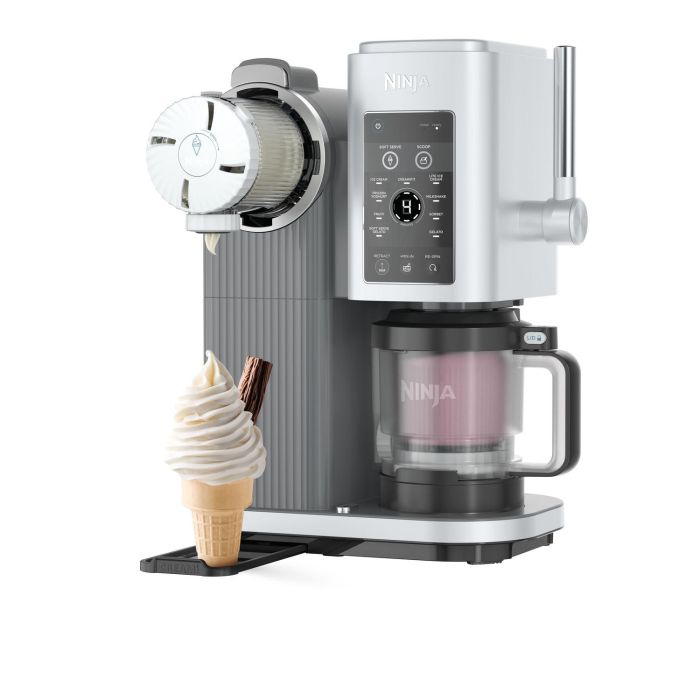 Ninja NC701UK Swirl by CREAMi 13-in-1 Soft Serve & Ice Cream Maker - Platinum Silver