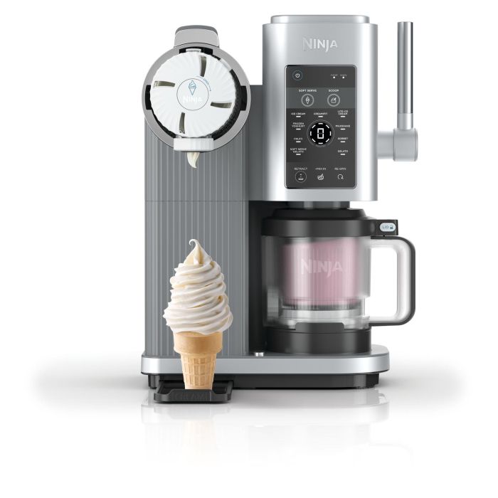 Ninja NC701UK Swirl by CREAMi 13-in-1 Soft Serve & Ice Cream Maker - Platinum Silver