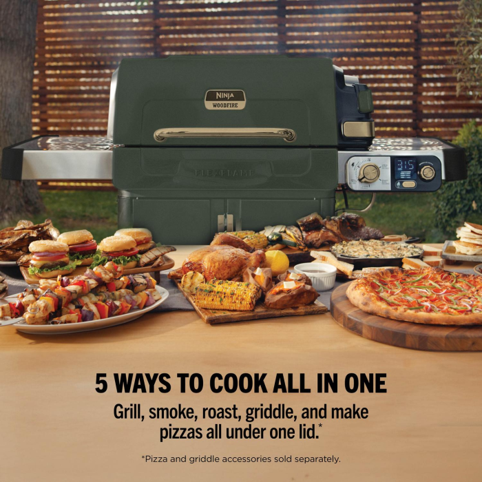 Ninja PG301UKGN FlexFlame Gas BBQ Green