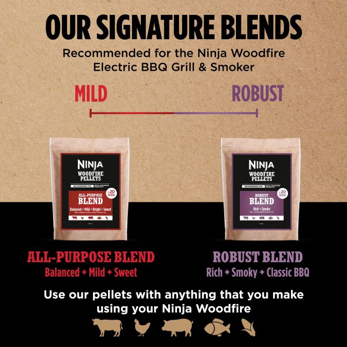 Ninja XSKOGRBLPL2UK Woodfire Pellets, Robust 900g
