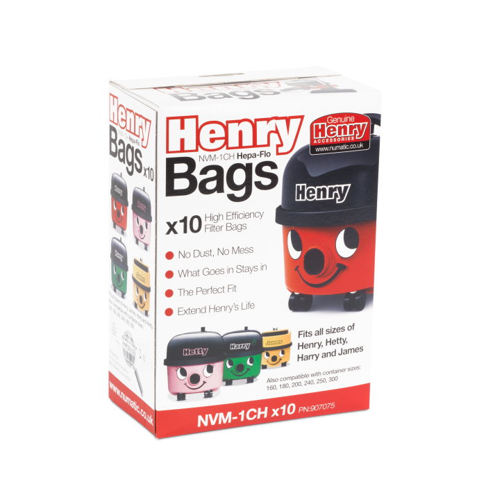 Numatic Henry HepaFlo Filter Bags Model 907075 - White