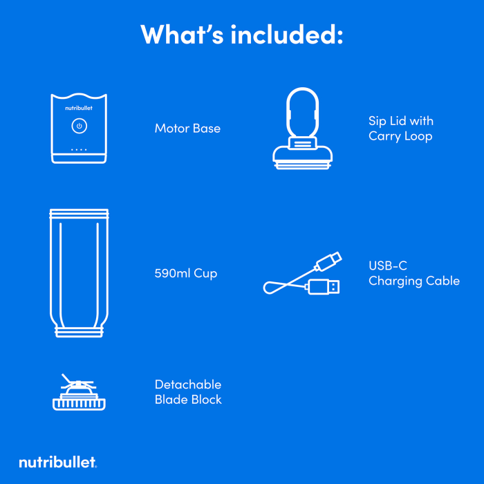 Nutribullet 02924 Flex Portable Blender with Travel Cup