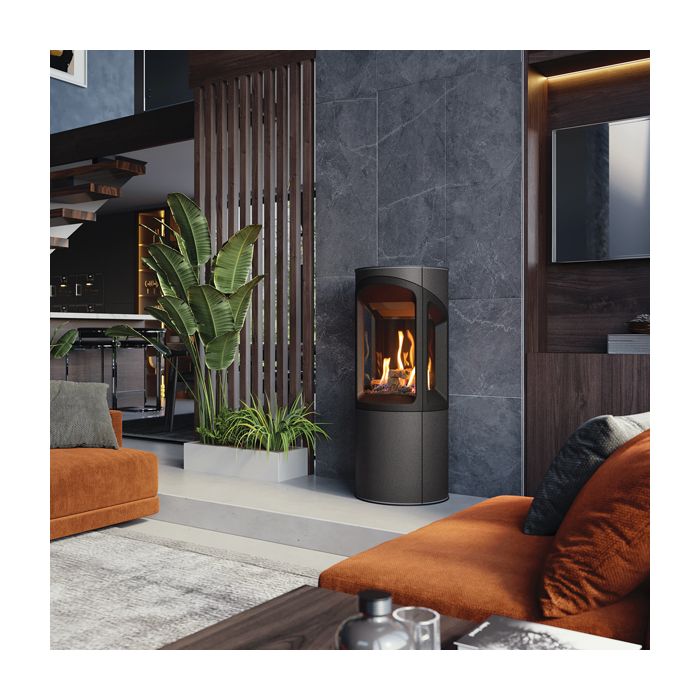  Liv 3 Balanced Flue Natural Gas Stove In Black