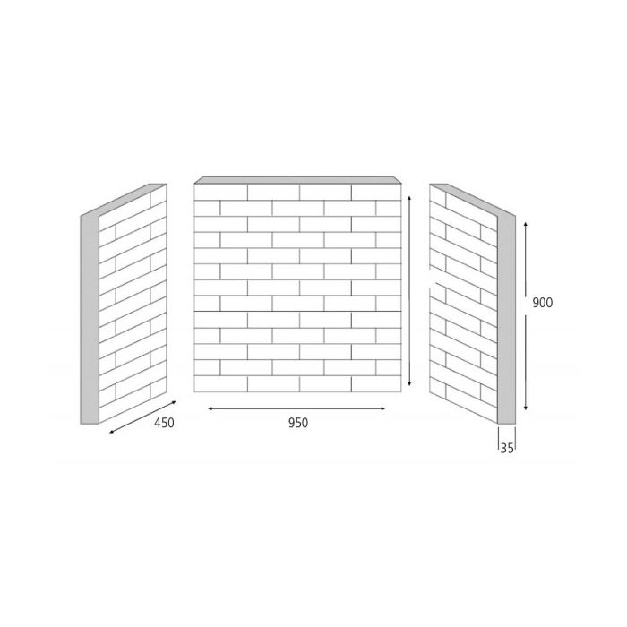 Staggered Oyster Slate Chamber SET (3pcs)