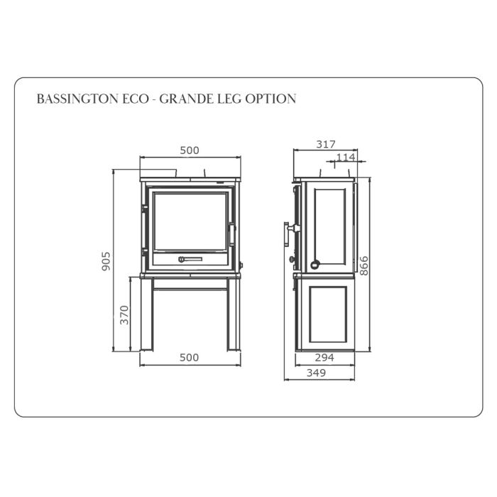 Penman Collection 7990586 Bassington Grande Ecodesign Black