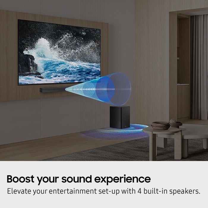 Samsung HW-B650F/XU 3.1ch 370W Soundbar with Wireless Subwoofer Bass Boost and Game Mode - Black