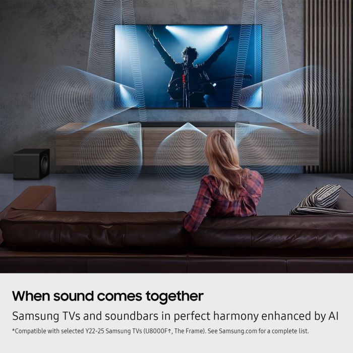 Samsung HW-QS700F/XU 3.1.2ch Q-Series Soundbar with Subwoofer - Titan Black