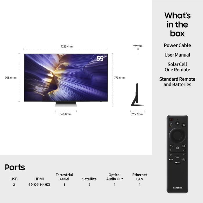 Samsung QE55S90FAEXXU 55inch 4K OLED Smart AI TV