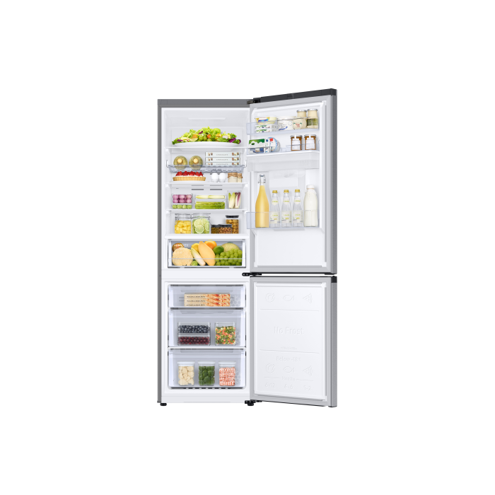 Samsung RB34C632ESA/EU 59.5cm 65 / 35 Split Fridge Freezer - Silver / White