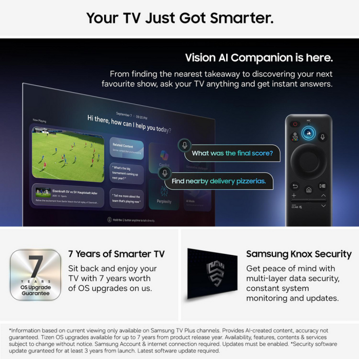Samsung UE85M70HAKXXU 85inch 4K Mini LED Vision AI TV