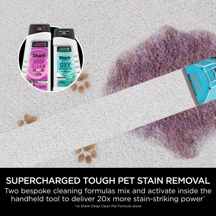Shark CarpetXpert HairPro Pet Deep Carpet Cleaner with Built-In StainStriker - Charcoal & Fuchsia