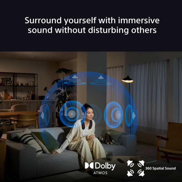 Sony HTAN7.CE7 Wireless Sony Wireless Dolby AtmosÂ® Neckband Speaker - Black