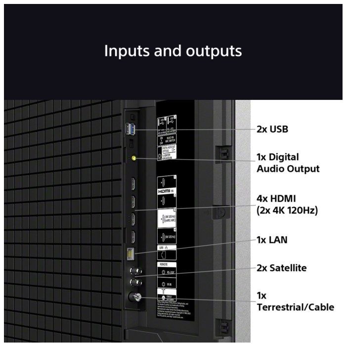 Sony K75XR90PU 75inch 4K QLED TV