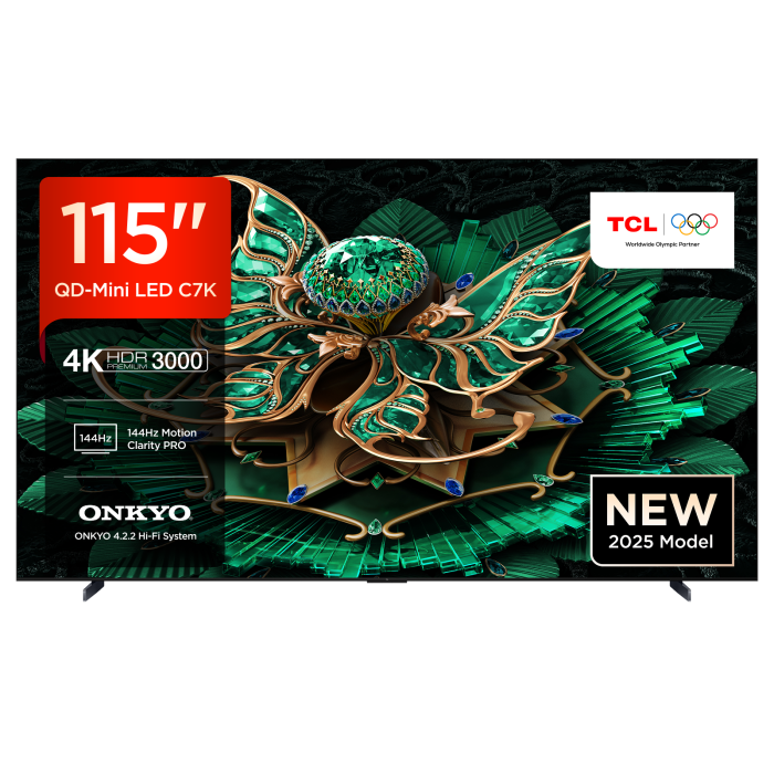 TCL 115C7K-UK 115inch 4K QD-Mini LED UHD Smart Google TV