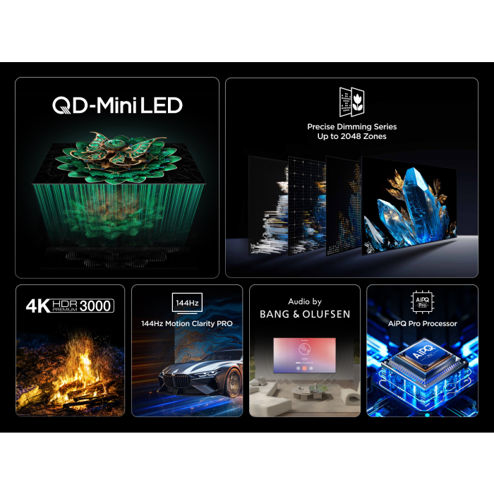 TCL 115C7K-UK 115inch 4K QD-Mini LED UHD Smart Google TV
