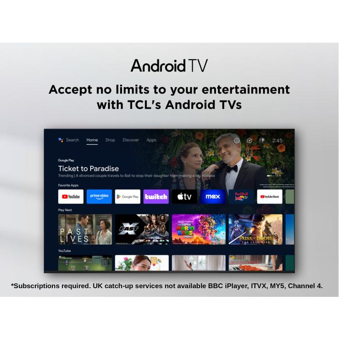 TCL 43V5C-UK 43inch FHD TV Google Smart TV
