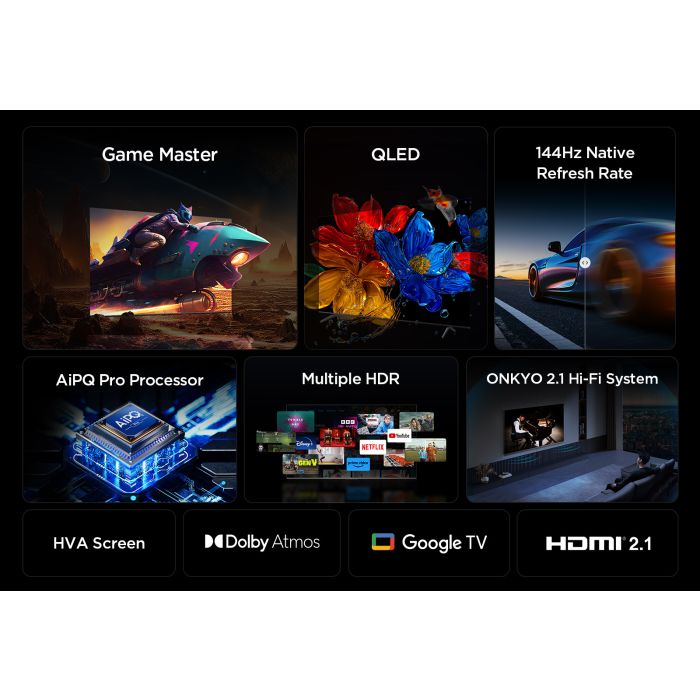 TCL 55T8C-UK 55inch 4K QLED HDR Ultra HD Google TV